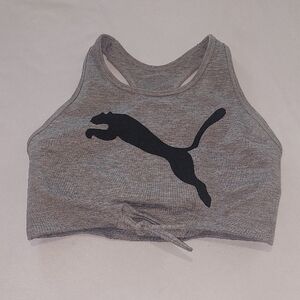 Puma Black and Gray Sports Bra .Size M